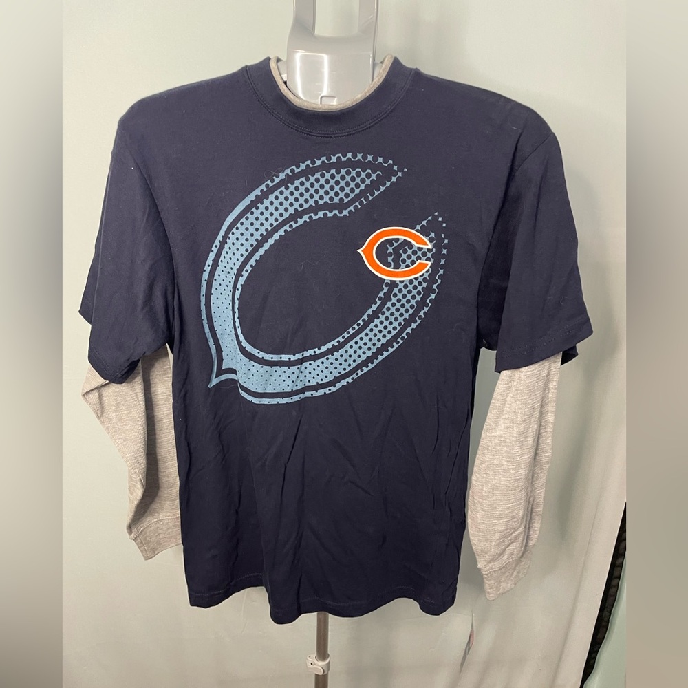 NFL Blue and Gray Long Sleeve Tee‎ with Modern Design